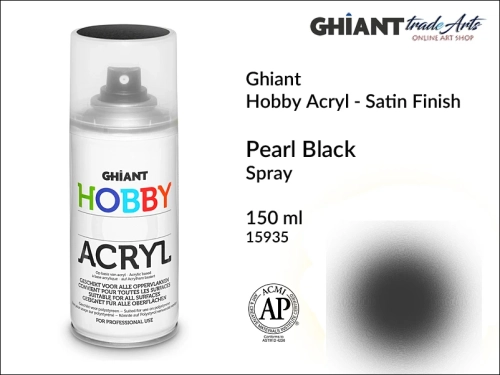 Farba akrylowa perłowa w aerozolu Ghiant Pearl Black 15935, Ghiant Pearl Black 15935 farba akrylowa perłowa w aerozolu, farby akrylowe perłowe w aerozolu, farby perłowe akrylowe w aerozolu, Ghiant Pearl,