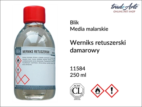 Werniks retuszerski do techniki olejnej Blik, Blik - werniks retuszerski, werniks retuszerski, werniksy, rertusz, malarstwo olejne, tradearts,