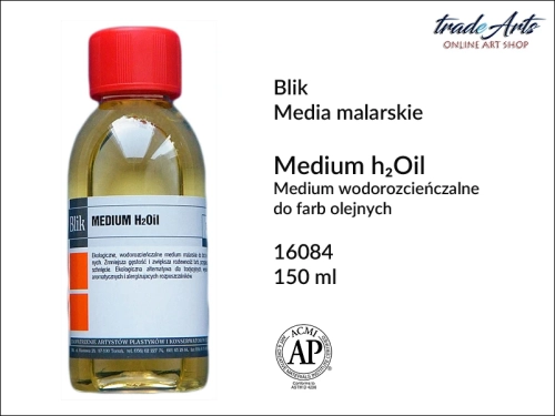Medium wodorozcieńczalne do farb olejnych H2Oil firmy Blik, Blik - medium malarskie do farb olejnych H2Oil, medium malarskie H2Oil  Blik do farb olejnych, Blik, tradearts,