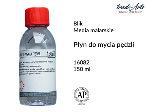 Płyn Blik do mycia pędzli po farbach olejnych, Blik - płyn do mycia pędzli po farbach olejnych, czyszczenie pędzli po farbach olejnych, mycie pędzli po farbach olejnych, płyn do czyszczenia pędzli po farbach olejnych, Blik, tradearts,