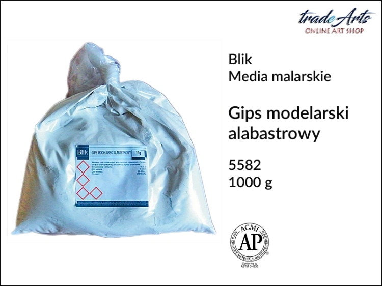 Gips alabastrowy modelarski Blik, gips alabastrowy modelarski, Blik - gips alabastrowy modelarski, gips alabastrowy, gips modelarski, odlewy gipsowe, tradearts,