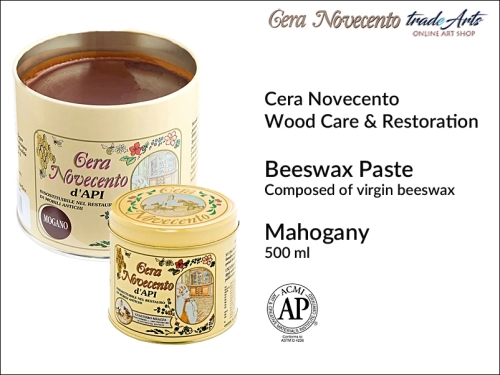Cera Novecento  Mahogany Beeswax Paste, , wosk mahoniowy pszczeli w paście Cera Novecento d'Api, wosk pszczeli mahoń  do konserwacji parkietów, wosk pszczeli mahoń w paście, podłogi, parkiet, wosk, wosk pszczeli,