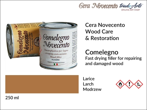 Comelegno Novecento Wood Filler Larch, kit do drewna modrzew Comelegno Novecento, Gualtiero Meazza kit do napraw ubytków w drewnie, kit do drewna modrzew, kit, wypełniacz do drewna, kit kolorowy do napraw drewna i mebli,