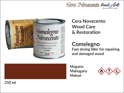 Comelegno Novecento Wood Filler Mahogany, kit do drewna mahoń Comelegno Novecento, Gualtiero Meazza kit do napraw ubytków w drewnie, kit do drewna mahoń, kit, wypełniacz do drewna, kit kolorowy do drewna,