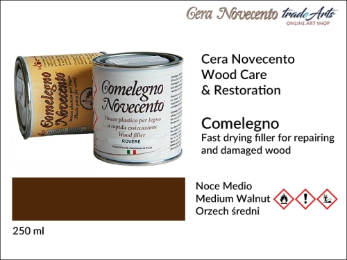 Comelegno Novecento Wood Filler Walnut Medium, kit do drewna orzech średni Comelegno Novecento, Gualtiero Meazza kit do napraw ubytków w drewnie, kit do drewna orzech średni, kit, wypełniacz do drewna, kit kolorowy do drewna,