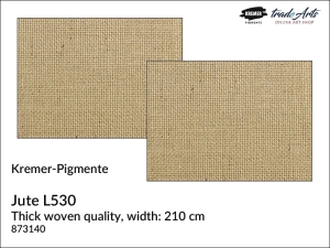 Płótno malarskie jutowe Juta L530 Kremer-Pigmente, cena za 1 mb. 