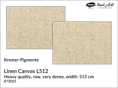 Linen Canvas L512 Kremer-Pigmente, płótno lniane malarskie L512 bardzo szerokie, płótno lniane malarskie L512 Kremer-Pigmente bardzo szerokie, płótno lniane malarskie, płótno lniane, linen canvas L512, tradearts,