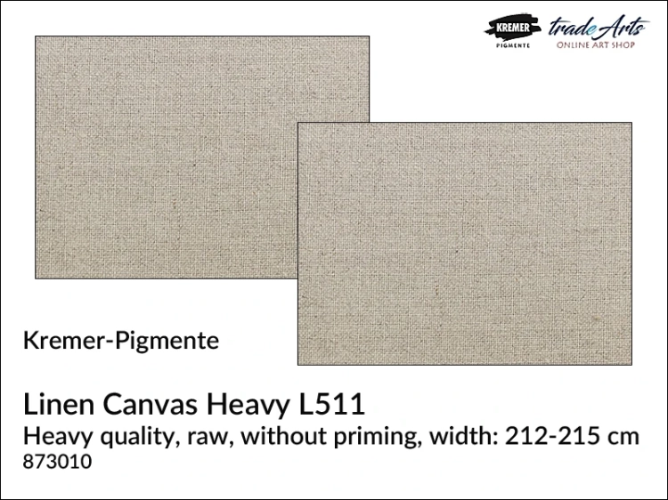 Linen Canvas Heavy L511 Kremer-Pigmente, płótno malarskie lniane L511 Kremer-Pigmente, Kremer-Pigmente płótno malarskie lniane L511, płótno malarskie lniane, canvas, Linen Canvas L511, Kremer-Pigmente Linen Canvas L511,