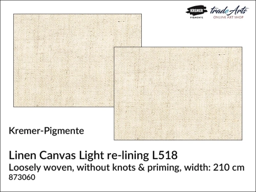 Linen Canvas Light L518 Kremer-Pigmente, płótno malarskie lniane dublażowe L518 Kremer-Pigmente, Kremer-Pigmente płótno malarskie lniane dublażowe L518, płótno malarskie lniane dublażowe L518, canvas, Linen Canvas L518, tradearts,