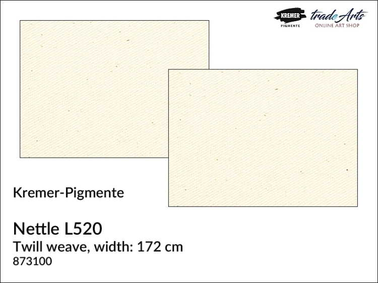 Nettle Canvas L520 Kremer-Pigmente, płótno malarskie bawełniano-pokrzywowe L520 Kremer-Pigmente, Kremer-Pigmente płótno malarskie bawełniano-pokrzywowe L520, płótno malarskie, canvas, Cotton Canvas L520,