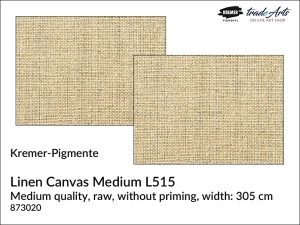 Płótno malarskie lniane Linen Canvas Medium L515 Kremer-Pigmente, cena za 1 mb.