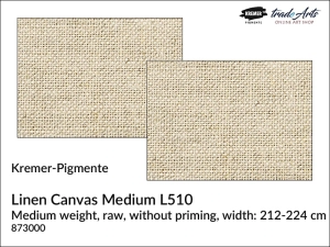 Płótno malarskie lniane Linen Canvas Medium L510 Kremer-Pigmente, cena za 1 mb.