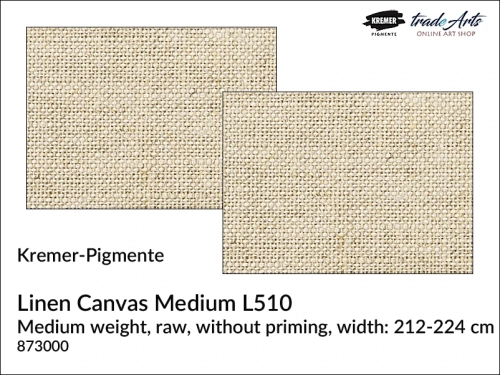 Linen Canvas Medium L510 Kremer-Pigmente, płótno malarskie lniane L510 Kremer-Pigmente, Kremer-Pigmente płótno malarskie lniane L510, płótno malarskie lniane, canvas, Linen Canvas L510, Kremer-Pigmente Linen Canvas L510,