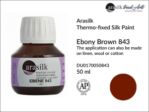 Farba do jedwabiu Dupont Arasilk, kolor: Ebony Brown 843, opak. 50 ml