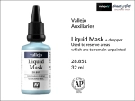 Płyn maskujący (guma maskująca) do akwareli Liquid Mask Vallejo, opak. 32 ml z zakraplaczem
