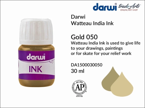 Darwi India Ink made from water and shellac Gold 050. tusz indyjski szelakowy Gold 050 Darwi India Ink Ink, Darwi India Ink tusz indyjski  na szelaku,  tusz kaligraficzny, tusz rysunkowy, tusz indyjski, Darwi Indian Ink,