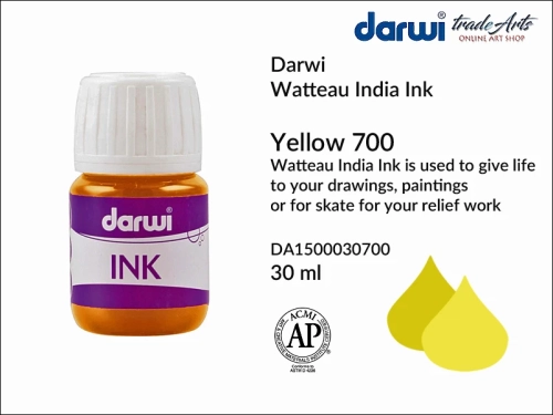Darwi India Ink made from water and shellac Yellow 700. tusz indyjski szelakowy Yellow 700 Darwi India Ink Ink, Darwi India Ink tusz indyjski  na szelaku,  tusz kaligraficzny, tusz rysunkowy, tusz indyjski, Darwi Indian Ink,