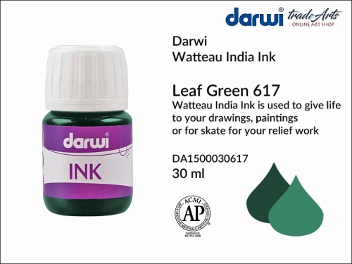 Darwi India Ink made from water and shellac Leaf Green 617. tusz indyjski szelakowy Leaf Green 617 Darwi India Ink Ink, Darwi India Ink tusz indyjski  na szelaku,  tusz kaligraficzny, tusz rysunkowy, tusz indyjski, Darwi Indian Ink,
