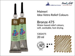 Konturówka, relief do szkła Maimeri Idea Vetro, kolor: Bronze 475, tuba 20 ml