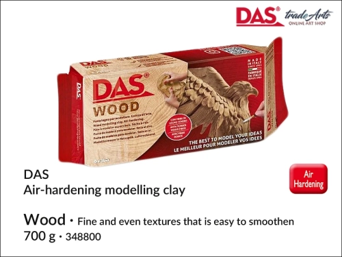 DAS Self-hardening Modelling Clay Wood 700 g, glinka samoutwardzalna 700 g kolor drewna DAS, DAS glinka kolor drewna samoutwardzalna, glinka modelarska samoutwardzalna DAS, glina, glinka, modelowanie,
