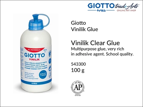 Giotto Vinilik Universal Glue 100g, klej winylowy uniwersalny 100  g Giotto Vinilik, Giotto Vinilik klej winylowy 100 g, kleje winylowe, kleje uniwersalne, klej, klejenie, biuro, porcelana, drewno, Vinilik klej uniwersalny winylowy,