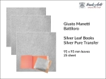 Srebro czyste w płatkach transferowe Pure Silver Transfer  Giusto Manetti Battiloro, ks. 25 płatków 95x95 mm