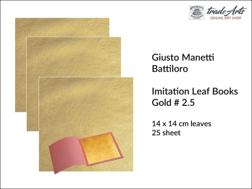 Imitacja złota w płatkach 14 x 14 cm Giusto Manetti, Giusto Manetti imitacja złota w płatkach 16 x 16 cm, konserwatorstwo, złocenia, złoto, szlagmetale, imitacja metali w płatkach, zdobienie, mikstion, tradearts,
