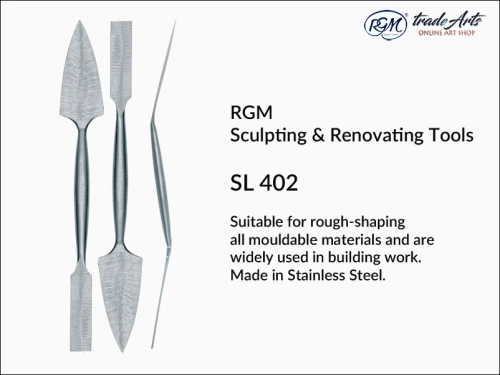 RGM Sculpting Tool mod. SL 402, nóż do prac rzeźbiarskich RGM SL 402, narzędzie do prac plastycznych RGM SL 402, nóż dekoracyjny, nóż archeologiczny, nóż do gipsu, modelowanie, noże, rzeźba, plastyka, budownictwo, remonty,