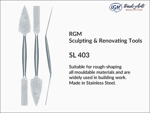 RGM Sculpting Tool mod. SL 403, nóż do prac rzeźbiarskich RGM SL 403, narzędzie do prac plastycznych RGM SL 403, nóż dekoracyjny, nóż archeologiczny, nóż do gipsu, modelowanie, noże, rzeźba, plastyka, budownictwo, remonty,