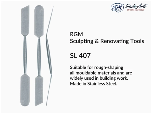 RGM Sculpting Tool mod. SL 407, nóż do rzeźby RGM SL 407, narzędzie do renowacji RGM SL 407, nóż dekoracyjny, nóż archeologiczny, nóż do gipsu, modelowanie, renowacja, rzeźba, plastyka, budownictwo, remonty,