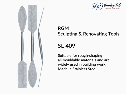 RGM Sculpting Tool mod. SL 409, nóż do rzeźby RGM SL 409, narzędzie do renowacji RGM SL 409, nóż dekoracyjny, nóż archeologiczny, nóż do gipsu, modelowanie, renowacja, rzeźba, plastyka, budownictwo, remonty, nóż,