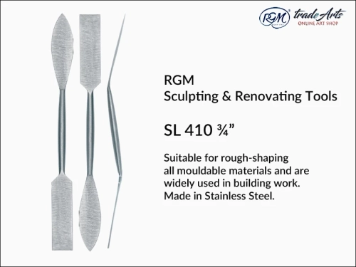 RGM Sculpting Tool mod. SL 410 ¾", nóż do rzeźby RGM SL 410 ¾", narzędzie do renowacji RGM SL 410 ¾", nóż dekoracyjny, nóż archeologiczny, nóż do gipsu, modelowanie, renowacja, rzeźba, plastyka, budownictwo, remonty, nóż,