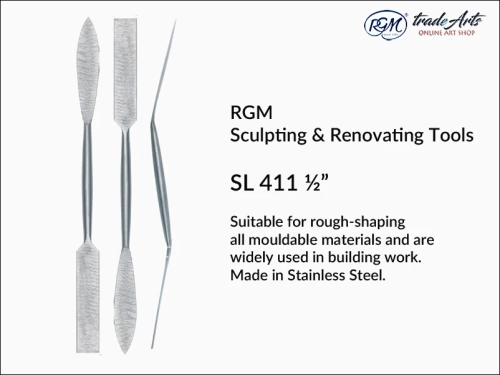 RGM Sculpting Tool mod. SL 411 ½", nóż do rzeźby RGM SL 411 ½", narzędzie do renowacji RGM SL 411 ½", nóż dekoracyjny, nóż archeologiczny, nóż do gipsu, modelowanie, renowacja, rzeźba, plastyka, budownictwo, remonty, nóż,