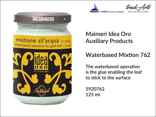 Waterbased Operation 762 Maimeri Idea Oro 125 ml, mikstion wodny 762 Maimeri Idea Oro, Idea Oro mikstion wodny 762, mikstion wodny 762 Maimeri Idea Oro, mikstion wodny do złoceń, pozłotnictwo, werniks, Waterbased Operation,  szlagmetal,