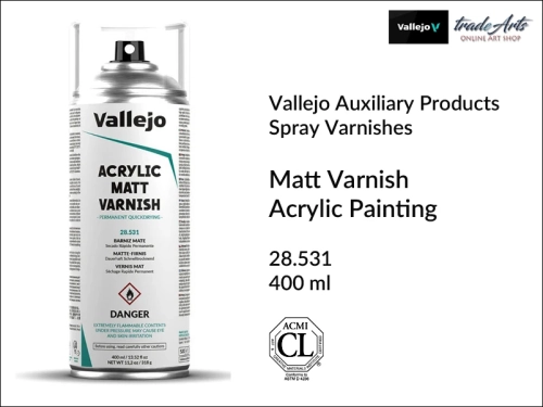 Vallejo Acrylic Matt Varnish werniks matowy w aerozolu, Vallejo Matt Varnish werniks matowy w aerozolu do farb akrylowych, werniks w aerozolu do farb akrylowych Vallejo, werniksy w sprayu do farb akrylowych,