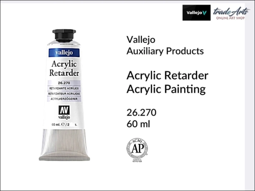 Acrylic Retarder Vallejo 60 ml, medium opóźniające schnięcie 60 ml Acrylic Retarder Vallejo, Acrylic Retarder Vallejo medium opóźniające schnięcie tuba 60 ml, medium spowalniające schnięcie, żel opóźniający schnięcie  Retarder Acrylicos Vallejo,