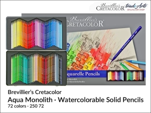 Sztyfty (grafity) akwarelowe Aqua Monolith Aquarelle Pencils Cretacolor; opak. 72 szt. metalowa kaseta