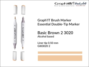 Marker pędzelkowy alkoholowy Graph'it Brush Marker, kolor: Basic Brown 2