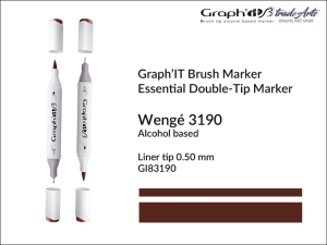 Marker pędzelkowy alkoholowy Graph'it Brush Marker, kolor: Wenge 3190
