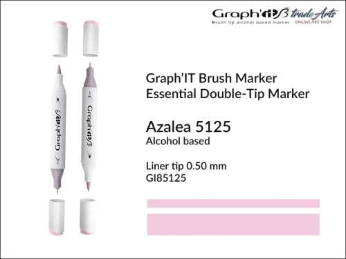 Graph'it Brush Marker Double-Tip Azalea 5125 Graph'it marker pędzelkowy dwustronny Azalea 5125, Graph'it Brush marker pędzelkowy, marker pędzelkowy alkoholowy, Graph'it Brush marker alkoholowy pędzelkowy dwustronny, marker,