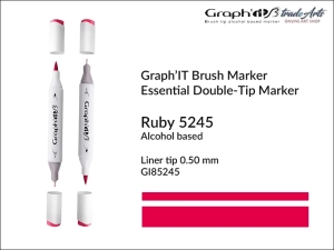 Marker pędzelkowy alkoholowy Graph'it Brush Marker, kolor: Ruby 5245