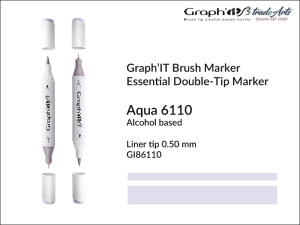 Marker pędzelkowy alkoholowy Graph'it Brush Marker, kolor: Aqua 6110