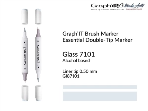 Marker pędzelkowy alkoholowy Graph'it Brush Marker, kolor: Glass 7101