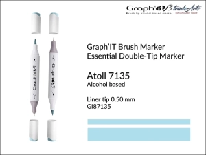 Marker pędzelkowy alkoholowy Graph'it Brush Marker, kolor: Atoll 7135