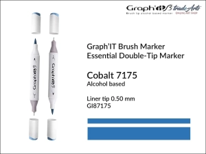 Marker pędzelkowy alkoholowy Graph'it Brush Marker, kolor: Cobalt 7175