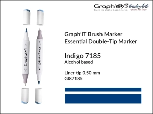 Marker pędzelkowy alkoholowy Graph'it Brush Marker, kolor: Indigo 7185