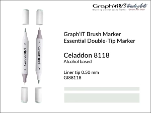 Marker pędzelkowy alkoholowy Graph'it Brush Marker, kolor: Celaddon 8118