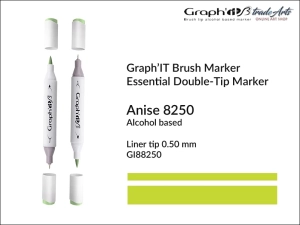 Marker pędzelkowy alkoholowy Graph'it Brush Marker, kolor: Anise 8250