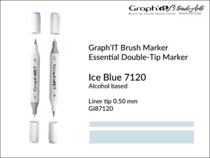Marker pędzelkowy alkoholowy Graph'it Brush Marker, kolor: Ice Blue 7120