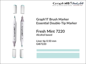 Marker pędzelkowy alkoholowy Graph'it Brush Marker, kolor: Fresh Mint 7220